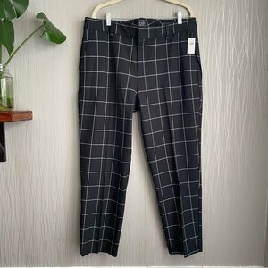 Gap Pants Women’s Size 16 High Rise Black Plaid